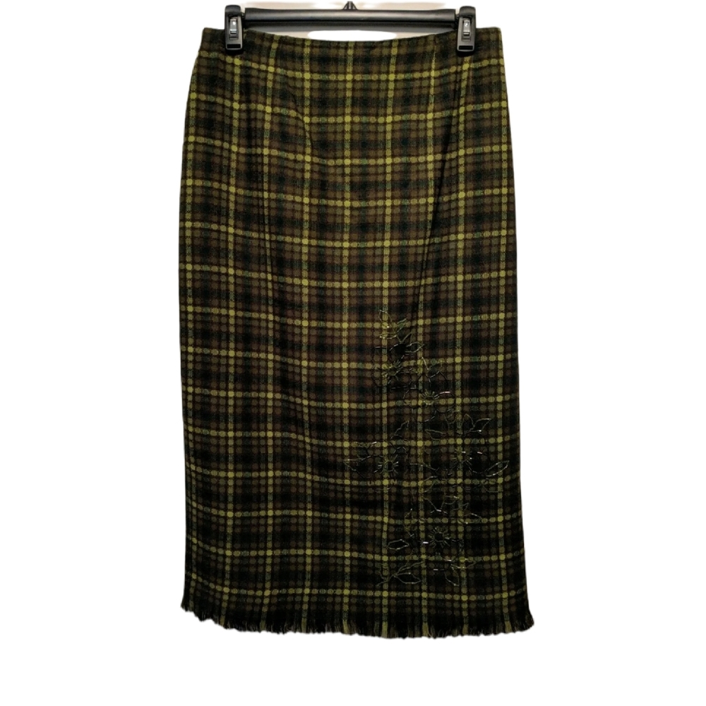 Jessica Howard Green Polkadot Floral Bead Skirt 16